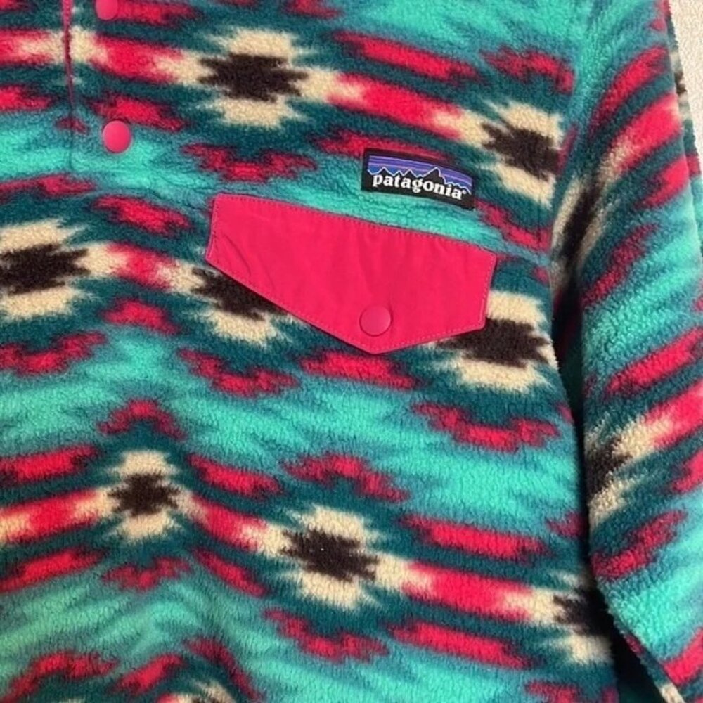 Patagonia Synchilla Snap-T Fleece Pullover Wild Desert Beryl Green - Picture 5 of 12